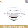 Clear Double Wall Borosilicate Glass Coffee Mugs